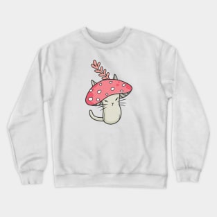 Pink amanita catshroom Crewneck Sweatshirt